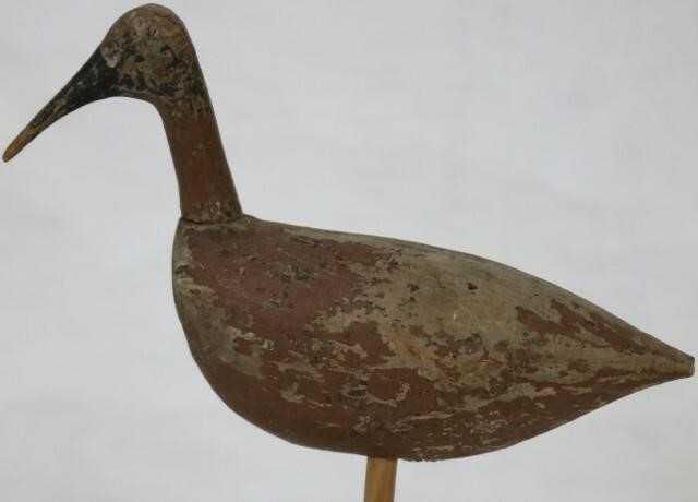 Early Carved and Painted Shorebird